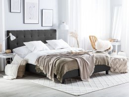 Łóżko tapicerowane 180 x 200 cm ciemnoszare LA ROCHELLE Lumarko!