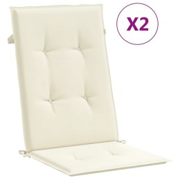 Poduszki na krzesła ogrodowe, 2 szt., kremowe, 120x50x3 cm Lumarko!