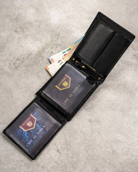 Zestaw prezentowy: skórzany portfel męski i brelok - Peterson Lumarko!