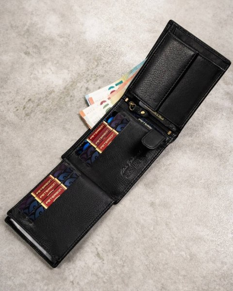 Zestaw prezentowy: skórzany portfel męski i brelok - Peterson Lumarko!