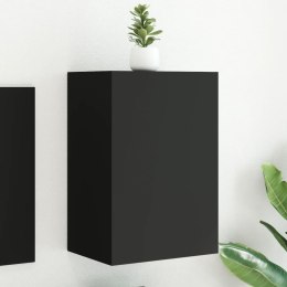 Ścienna szafka TV, czarna, 40,5x30x60 cm Lumarko!