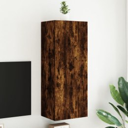 Ścienna szafka TV, przydymiony dąb, 40,5x30x102 cm Lumarko!