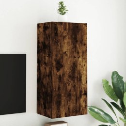 Ścienna szafka TV, przydymiony dąb, 40,5x30x90 cm Lumarko!