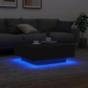 Stolik kawowy z oświetleniem LED, czarny, 80x80x31 cm Lumarko!