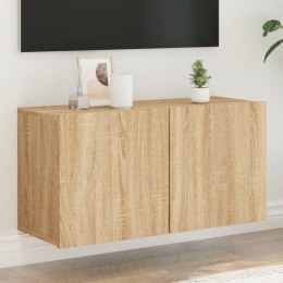 Ścienna szafka TV, dąb sonoma, 80x30x41 cm Lumarko!