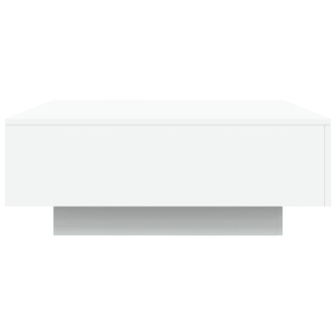 Stolik kawowy z oświetleniem LED, biały, 80x80x31 cm Lumarko!