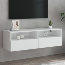 Ścienna szafka TV, biała, 100x30x30 cm Lumarko!