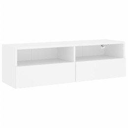Ścienna szafka TV, biała, 100x30x30 cm Lumarko!