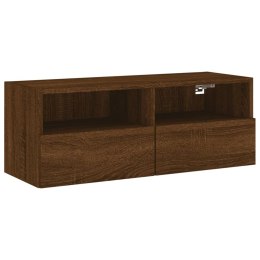 Ścienna szafka TV, brązowy dąb, 80x30x30 cm Lumarko!