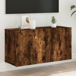 Ścienna szafka TV, przydymiony dąb, 80x30x41 cm Lumarko!