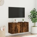 Ścienna szafka TV, przydymiony dąb, 80x30x41 cm Lumarko!