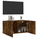 Ścienna szafka TV, przydymiony dąb, 80x30x41 cm Lumarko!