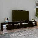 Szafka pod TV z oświetleniem LED, czarna, 260x36,5x40 cm Lumarko!