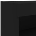 Szafka pod TV, z oświetleniem LED, czarna, 60x30x30 cm Lumarko!