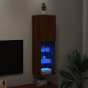 Szafka TV z LED, brązowy dąb, 30,5x30x102 cm Lumarko!