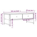 Stolik kawowy, czarny, 101x49x39,5 cm, materiał drewnopochodny Lumarko!