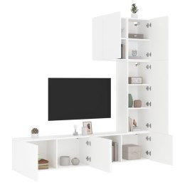 5-częściowy zestaw mebli TV, biały, materiał drewnopochodny Lumarko!