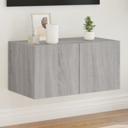 Ścienna szafka TV z LED, szary dąb sonoma, 60x35x31 cm Lumarko!