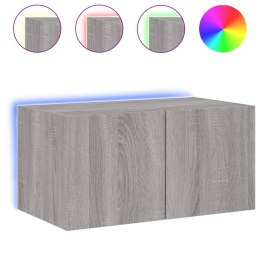 Ścienna szafka TV z LED, szary dąb sonoma, 60x35x31 cm Lumarko!