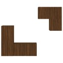 4-częściowy zestaw mebli TV, brązowy dąb, materiał drewnopochodny Lumarko!