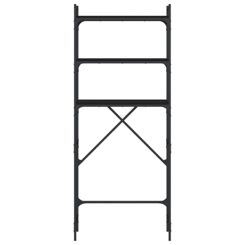 Regał nad pralkę, czarny, 67x25x163 cm Lumarko!