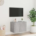 Ścienna szafka TV z LED, szary dąb sonoma, 60x35x41 cm Lumarko!