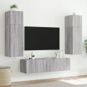 Ścienna szafka TV z LED, szary dąb sonoma, 60x35x41 cm Lumarko!