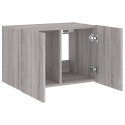 Ścienna szafka TV z LED, szary dąb sonoma, 60x35x41 cm Lumarko!