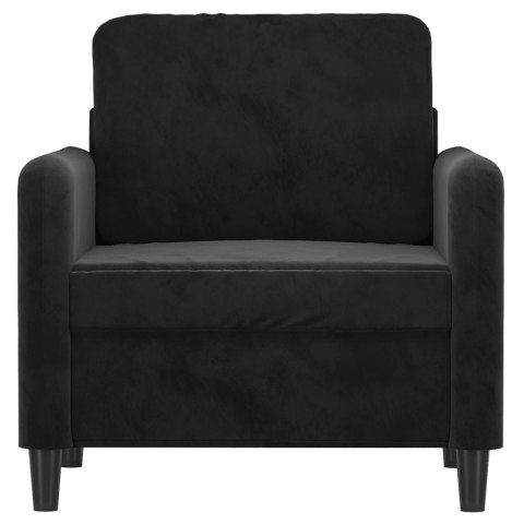 Fotel, czarny, 60 cm, obity aksamitem Lumarko!