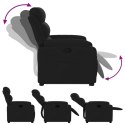 Podnoszony fotel rozkładany, czarny, obity tkaniną Lumarko!