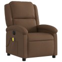 Rozkładany fotel masujący, elektryczny, brązowy, tkanina Lumarko!