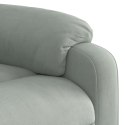 Rozkładany fotel masujący, elektryczny, jasnoszary, aksamitny Lumarko!