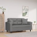 2-osobowa sofa z poduszkami, ciemnoszara, 120 cm, mikrofibra Lumarko!