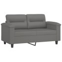 2-osobowa sofa z poduszkami, ciemnoszara, 120 cm, mikrofibra Lumarko!