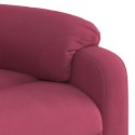 Rozkładany fotel masujący, winna czerwień, obity aksamitem Lumarko!