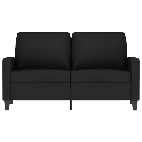 Sofa 2-osobowa, czarna, 120 cm, tapicerowana aksamitem Lumarko!