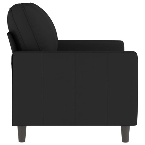 Sofa 2-osobowa, czarna, 120 cm, tapicerowana aksamitem Lumarko!