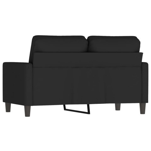 Sofa 2-osobowa, czarna, 120 cm, tapicerowana aksamitem Lumarko!