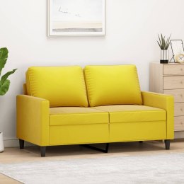 Sofa 2-osobowa, żółta, 120 cm, tapicerowana aksamitem Lumarko!