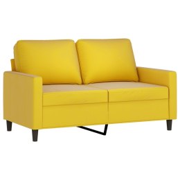 Sofa 2-osobowa, żółta, 120 cm, tapicerowana aksamitem Lumarko!