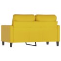 Sofa 2-osobowa, żółta, 120 cm, tapicerowana aksamitem Lumarko!