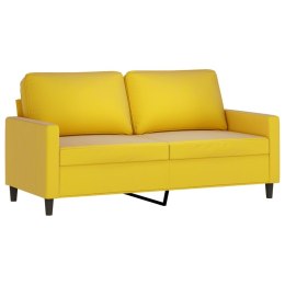 Sofa 2-osobowa, żółta, 140 cm, tapicerowana aksamitem Lumarko!