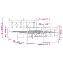 Metalowa rama łóżka z wezgłowiem i zanóżkiem, biała, 150x200 cm Lumarko!