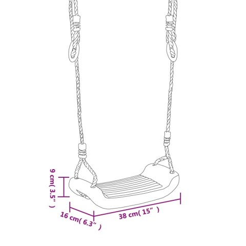 Siedziska huśtawek z linami, 2 szt., niebieskie, 38x16 cm, PE Lumarko!