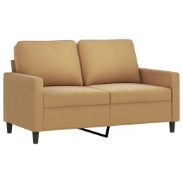 Sofa 2-osobowa, brązowy, 120 cm, tapicerowana aksamitem Lumarko!