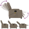 Rozkładany fotel masujący, elektryczny, cappuccino, ekoskóra Lumarko!