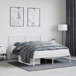 Metalowa rama łóżka z wezgłowiem, biała, 140x190 cm Lumarko!