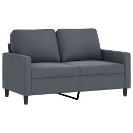 Sofa 2-osobowa, ciemnoszary, 120 cm, tapicerowana aksamitem Lumarko!