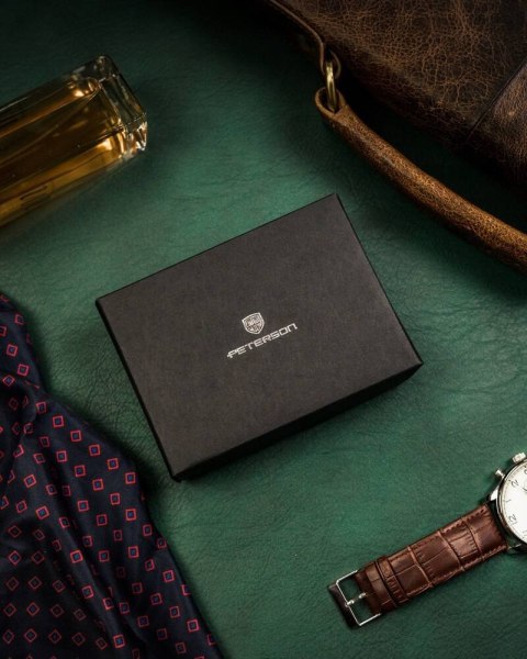 Skórzany portfel damski z podajnikiem kart - Peterson Lumarko!