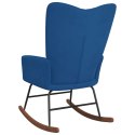Fotel bujany, niebieski, tapicerowany aksamitem Lumarko!
